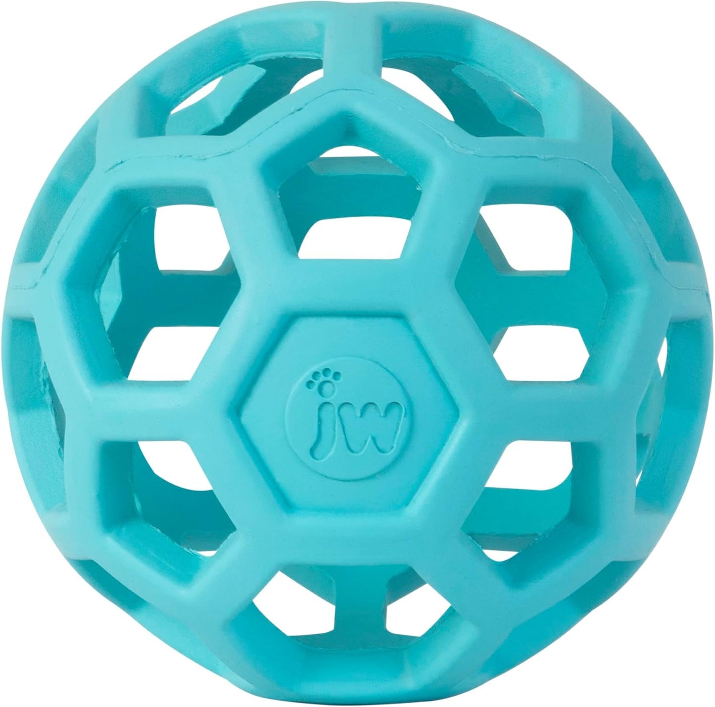 JW Pet HOL-ee Roller(TM), Dog Toy Puzzle Ball, Natural Rubber, Large (5.5" Inch Diameter), Blue - Image 9