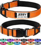 Joytale Personalized Dog Collars with Engraved Name Plate, Silent No Jingle Custom Nylon Collar with Fixed ID Tag, Reflective Soft Neoprene Padded Breathable for Medium Dogs, Hotpink - Image 14