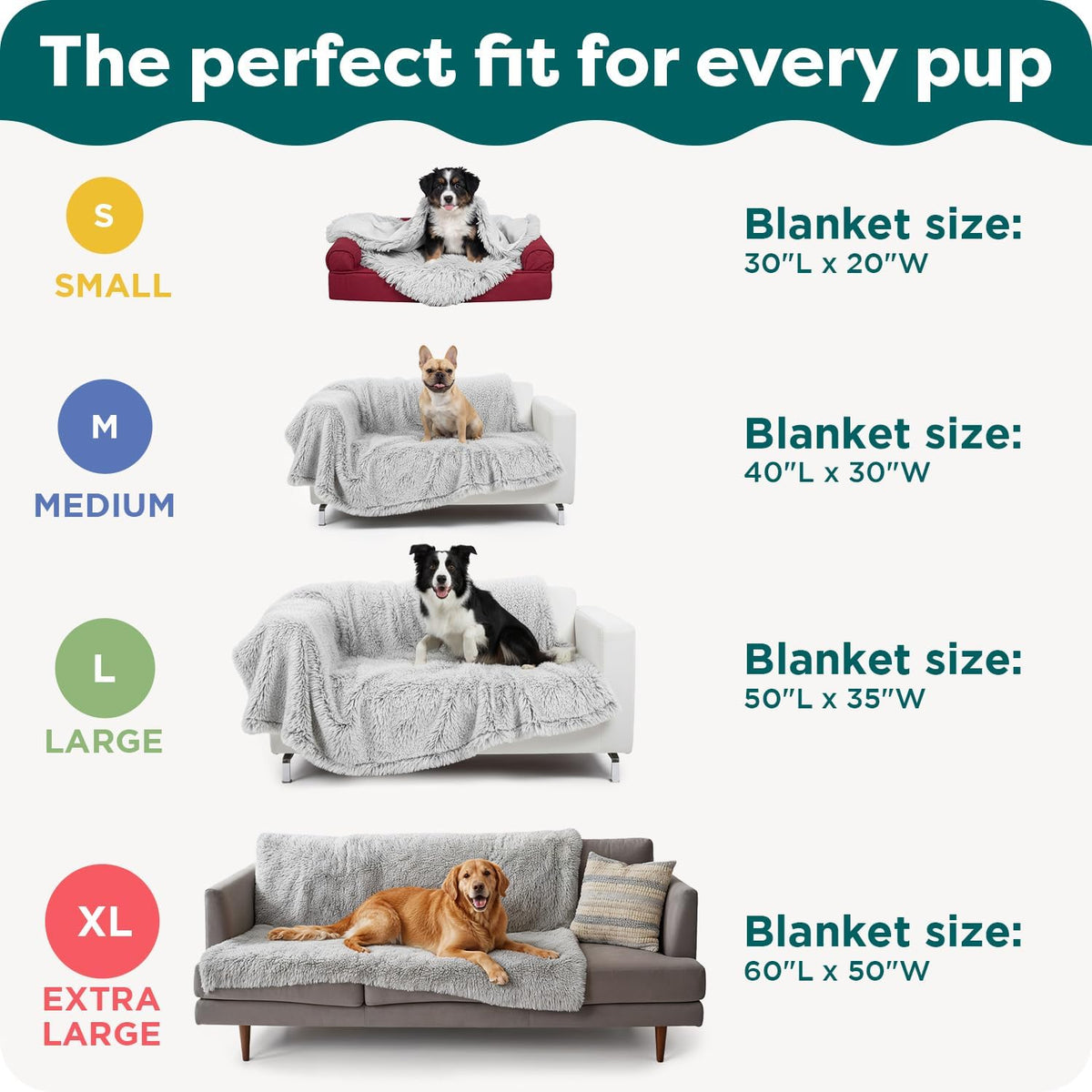 Furhaven extra large reversible pet blanket folded neatly showcasing both textures.