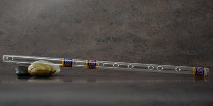 Hall Crystal Flute 11704 - Inline Glass Flute in G - Green Ivy - Image 12