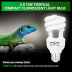 Close up view of the dual pack reptile basking lamp showing product specifications.