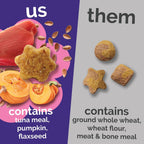 Fruitables tuna and pumpkin cat snack package back label details