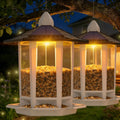 Birdream 2 Pack Solar Bird Feeders front view showcasing pagoda style design