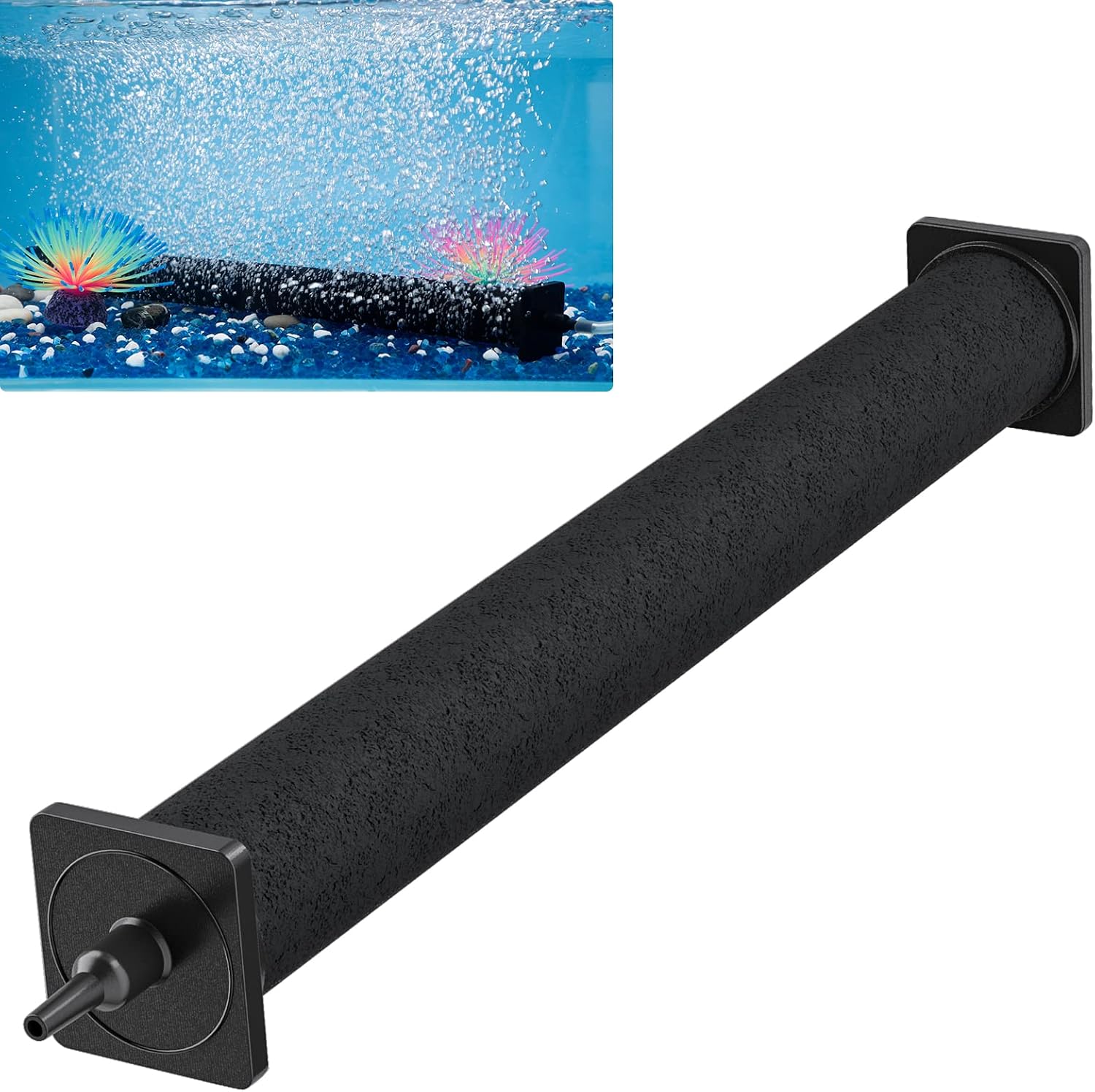Pawfly 16 Inch Air Stone Cylinder for Larger Pumps Bubble Diffuser Release Tool for Large Aquariums Outdoor Pond Garden Circulation Systems and DWC Reservoirs, 2 Pack - Image 10