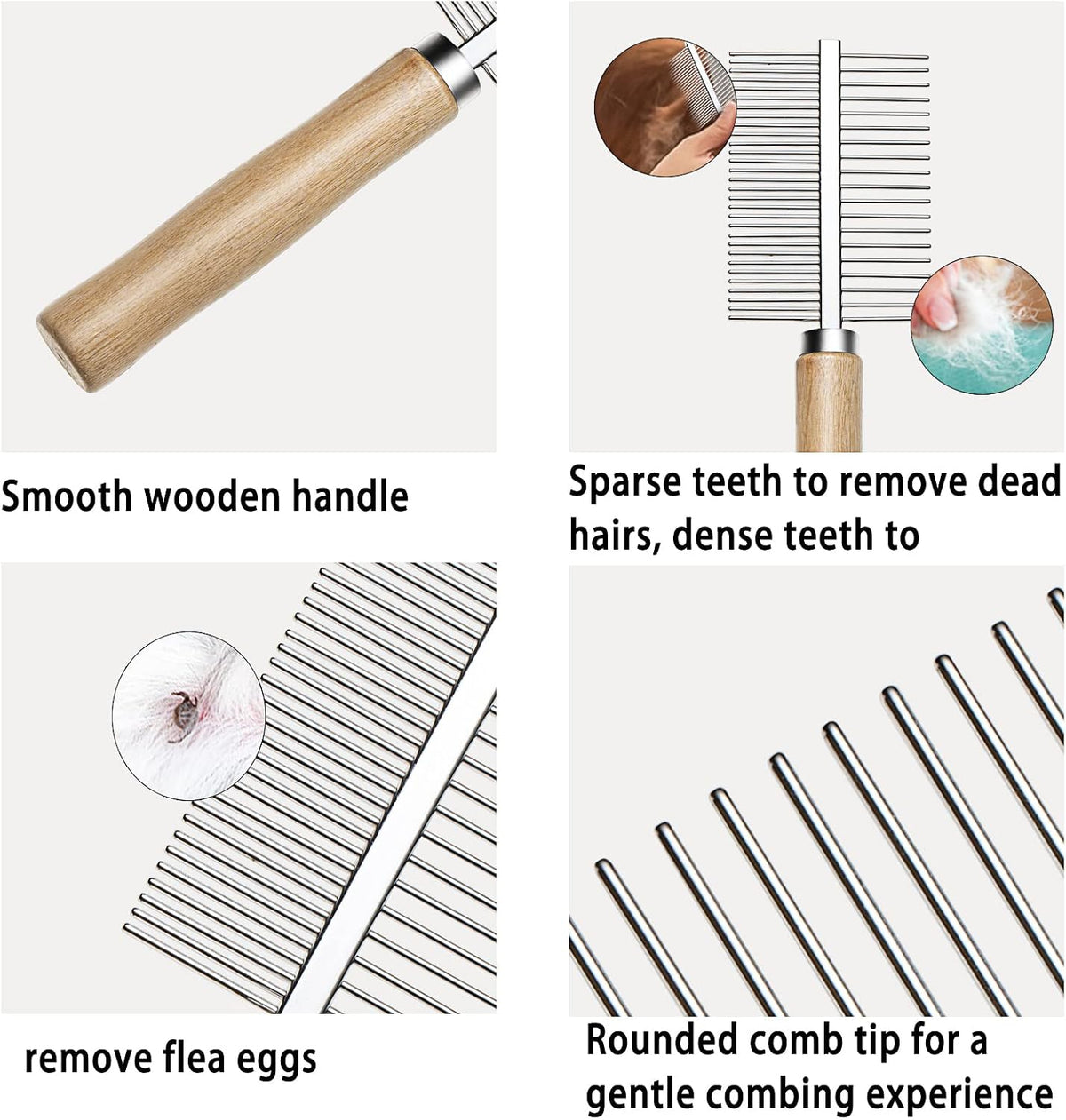 Tsxurepaw dog brush collecting trapped dead undercoat hair efficiently