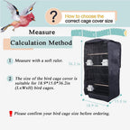 Close up of durable black oxford fabric used in Syooy bird cage cover.