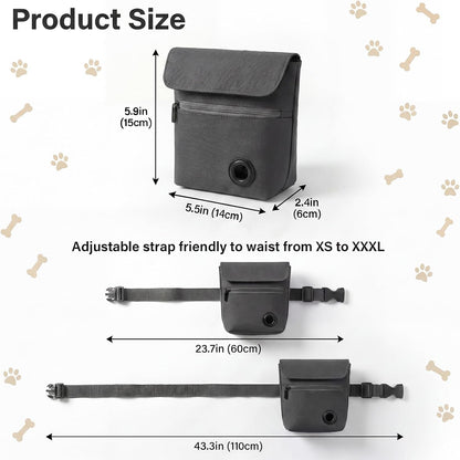 Shmidgoo pet training pouch with poop bag dispenser side view