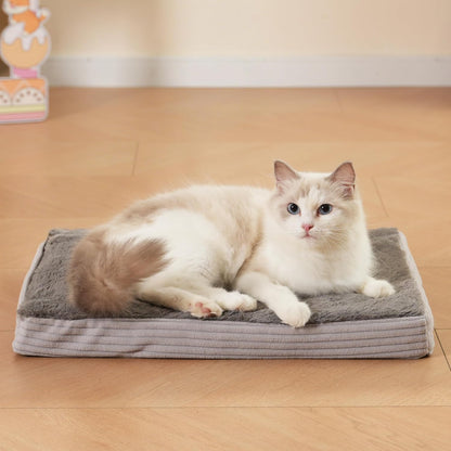 Petvolve thermal pet pad shown with a cat resting