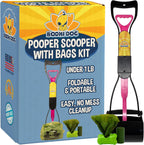 Premium imported pet waste management kit with blue scooper and bone shaped holder.
