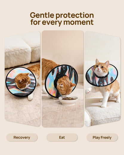 Anti lick cat collar after surgery soft protective pet accessory.