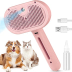 Pet Steam Brush for Indoor Cats & Dogs, Self Cleaning Cat Brush for Shedding & Grooming Supplies, Anti-Static & Anti-Flying Hair Water Mist Spray Hair Removal Comb for Long & Short Haired Animals - Image 11