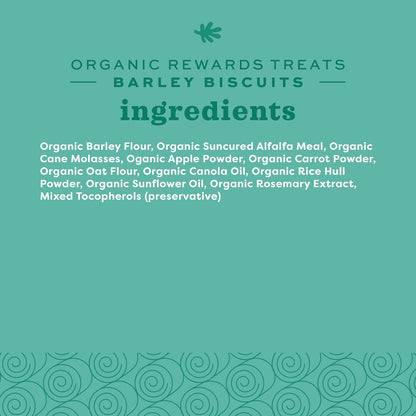 Soy free organic hamster and bunny biscuits ingredient graphic representation