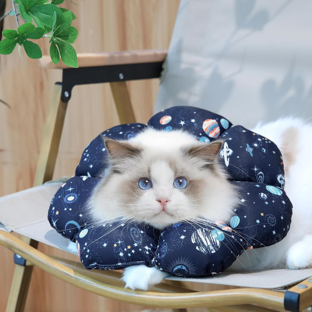 Comfortable pillow design cat recovery collar close up