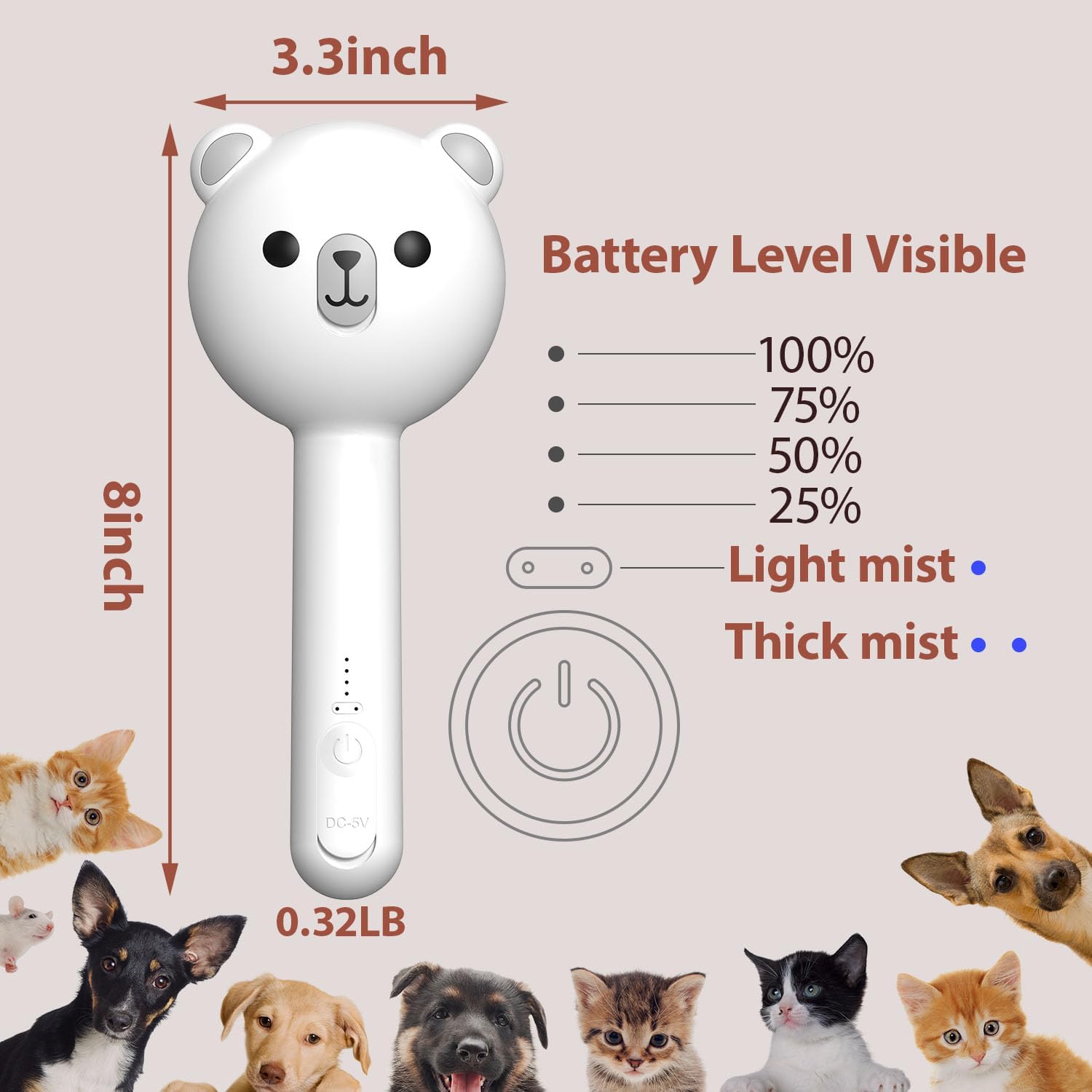 Poiiopy grooming tool used on a cat with long hair