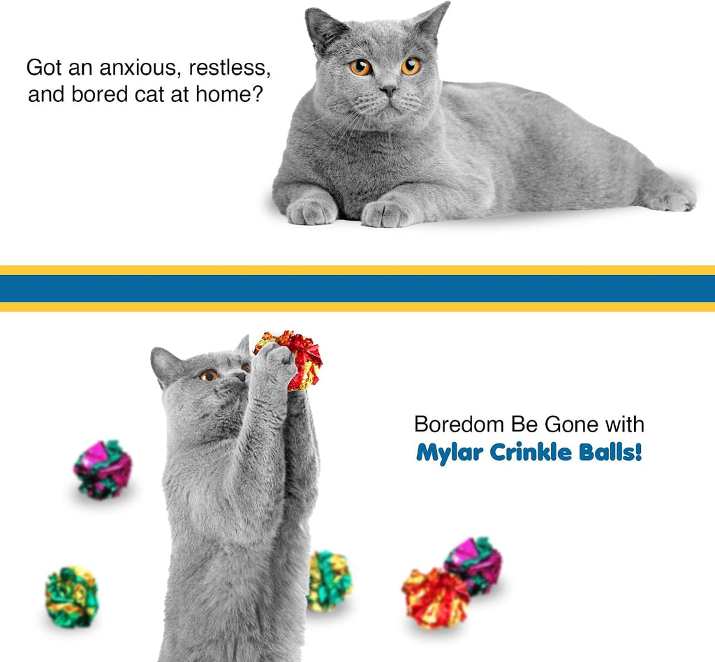 SunGrow stress relief interactive cat toy balls pack.