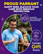 Pet bird wearing the extra large leakproof flight suit