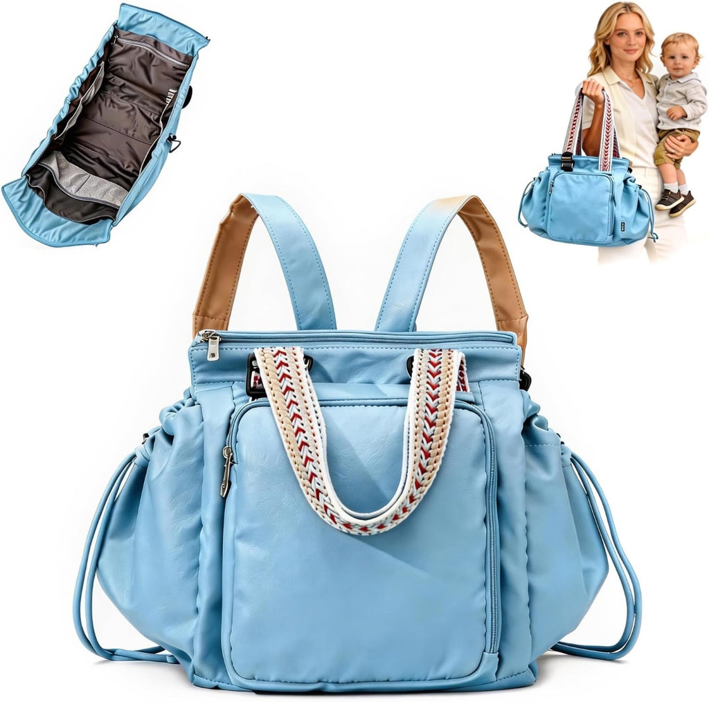 Grluvxo everyday bag front view in blue