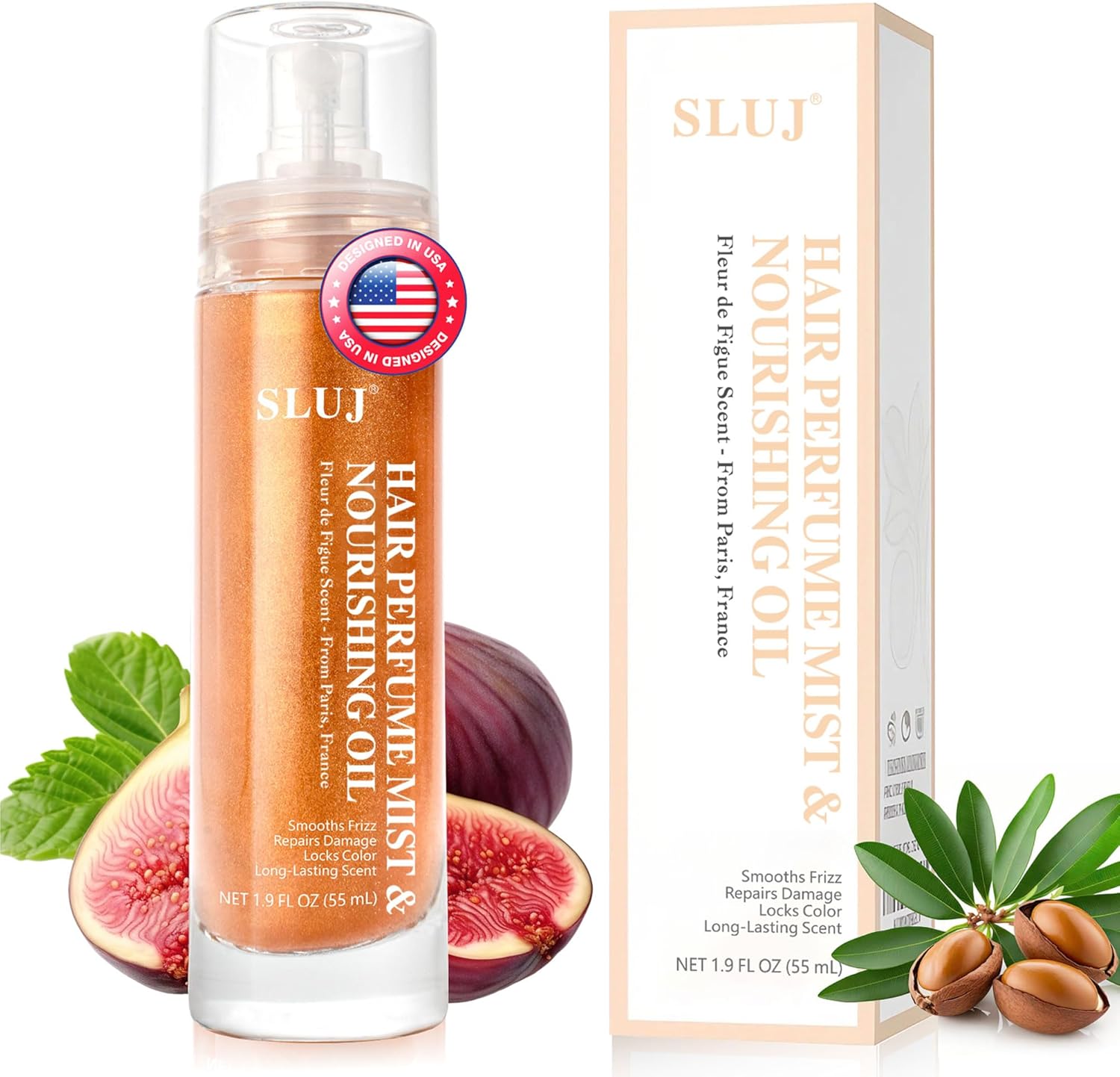 SLUJ Hair Perfume with Argan Oil and Bronze Shimmer front view