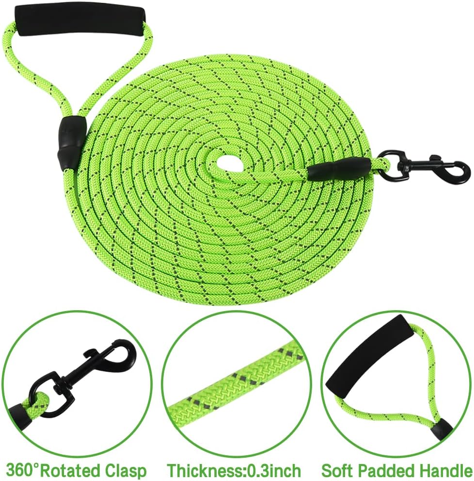 The heavy duty rust proof metal swivel clasp of the Vivifying pet recall rope.