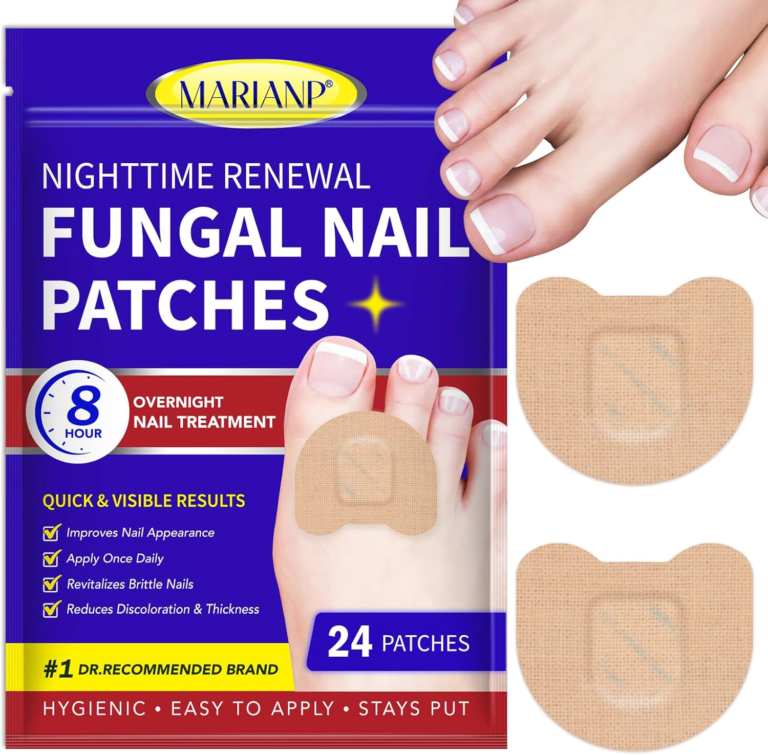 OMZOK Toenail Fungus Treatment patches front packaging view