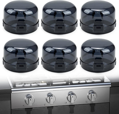 Beature 6-pack stove knob safety covers front view black