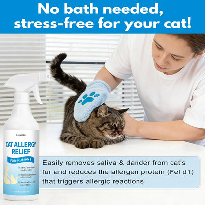 Liovsiso pet allergy control spray highlighting non toxic natural formula