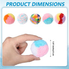 Assorted colors lightweight cat plush balls for indoor training play