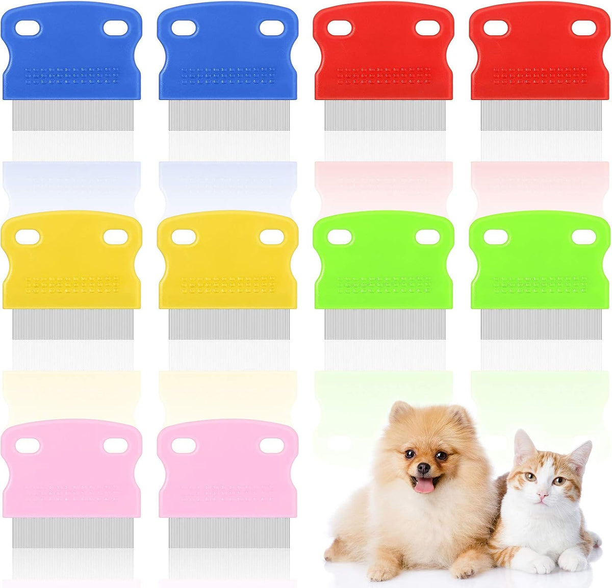 Patelai 10 piece pet tear stain remover comb set front view