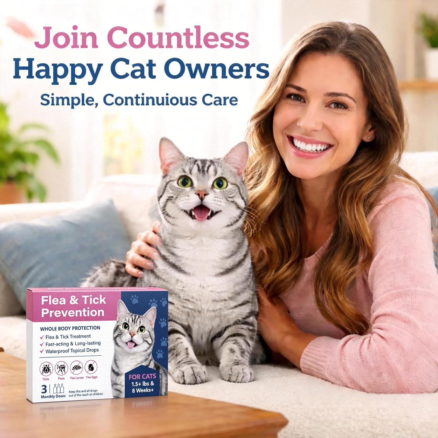 Catego imported USA pet care treatment for cats packaging