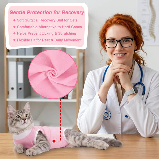 Coppthinktu breathable pet onesie for post-spay recovery