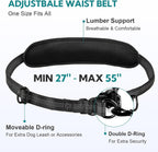 Heavy duty no tangle double dog walking waist belt leash with reflective stitching