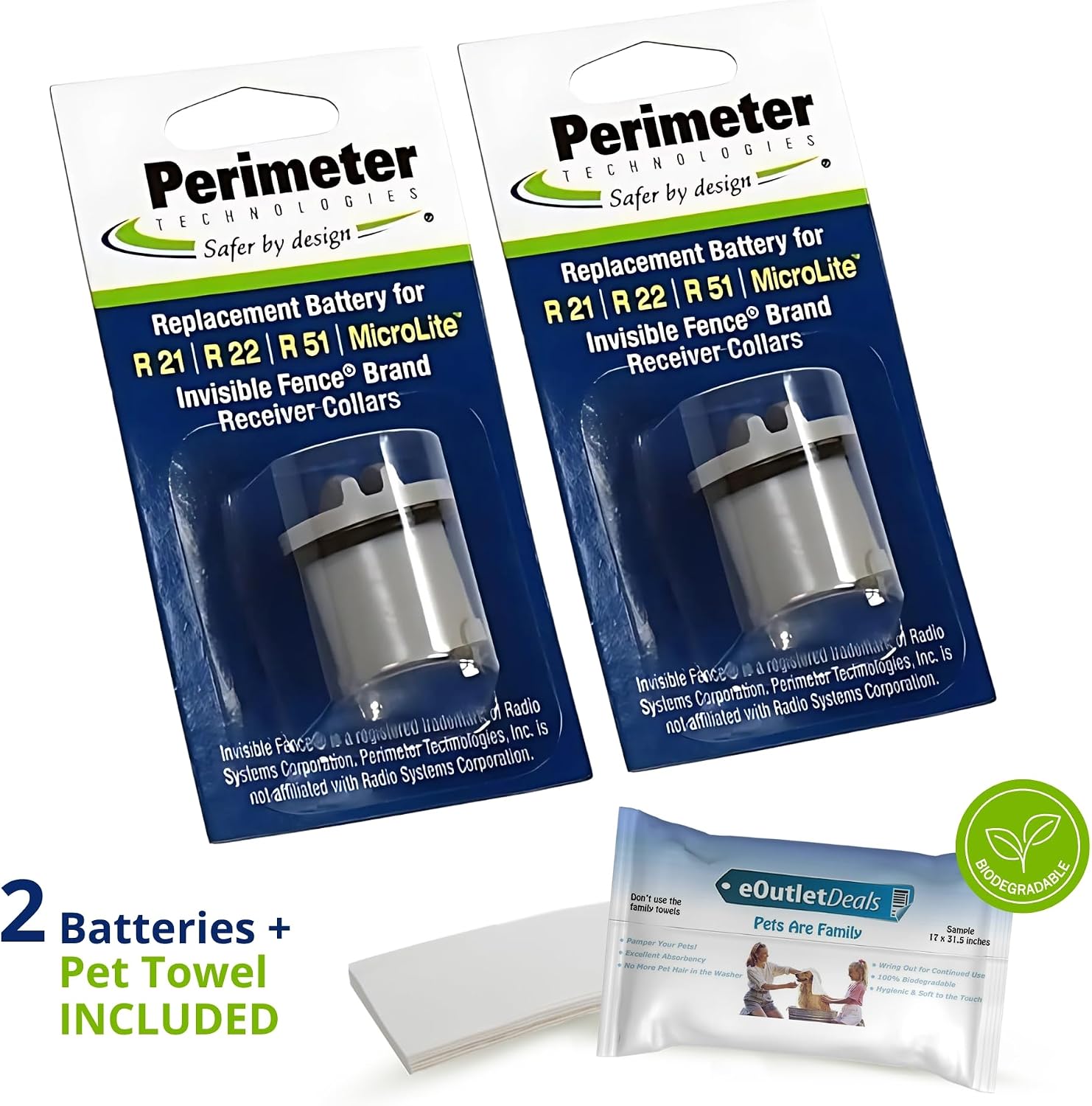 Water tight electronic collar battery replacements for dogs