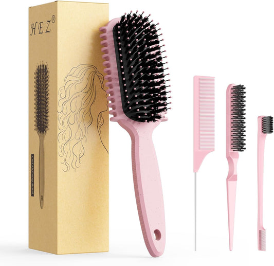 Hez Curl Defining Brush in pink front view