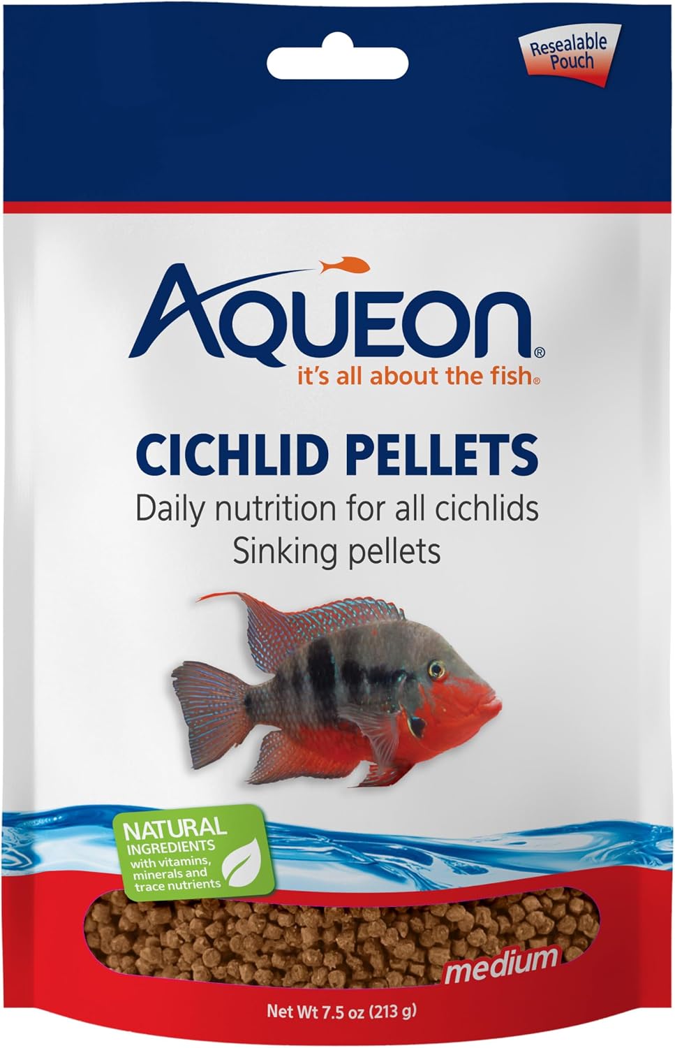 Aqueon Cichlid Slow Sinking Fish Food Pellets, Medium Size, 25 Ounce - Image 9