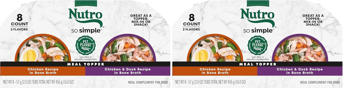 Nutro So Simple Wet Dog Food Meal Complement, Dog Food Toppers Chicken Recipe in Bone Broth, 2 oz. Trays (10 Count, Pack of 1) - Image 13