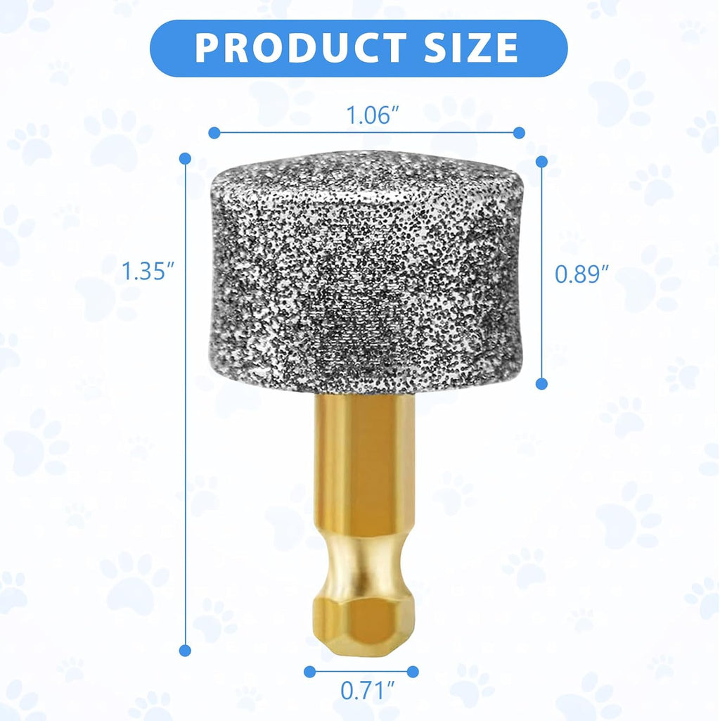 Top down view of premium diamond dog nail grinder bits