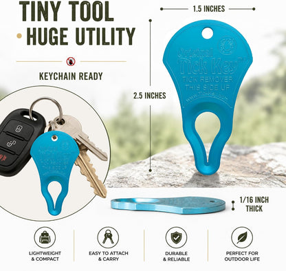 High-strength anodized aluminum tick key tool