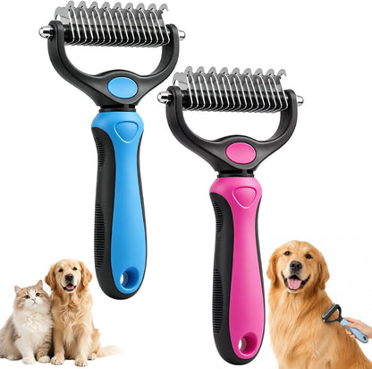 Deshedding Brush for Dogs and Cats,Undercoat Rake Pet Brush for Long Hair,Professional Deshedding Tool, Ideal For Medium Or Long Haired BreedsGrooming Tool for Thick Coats (Pink) - Image 9