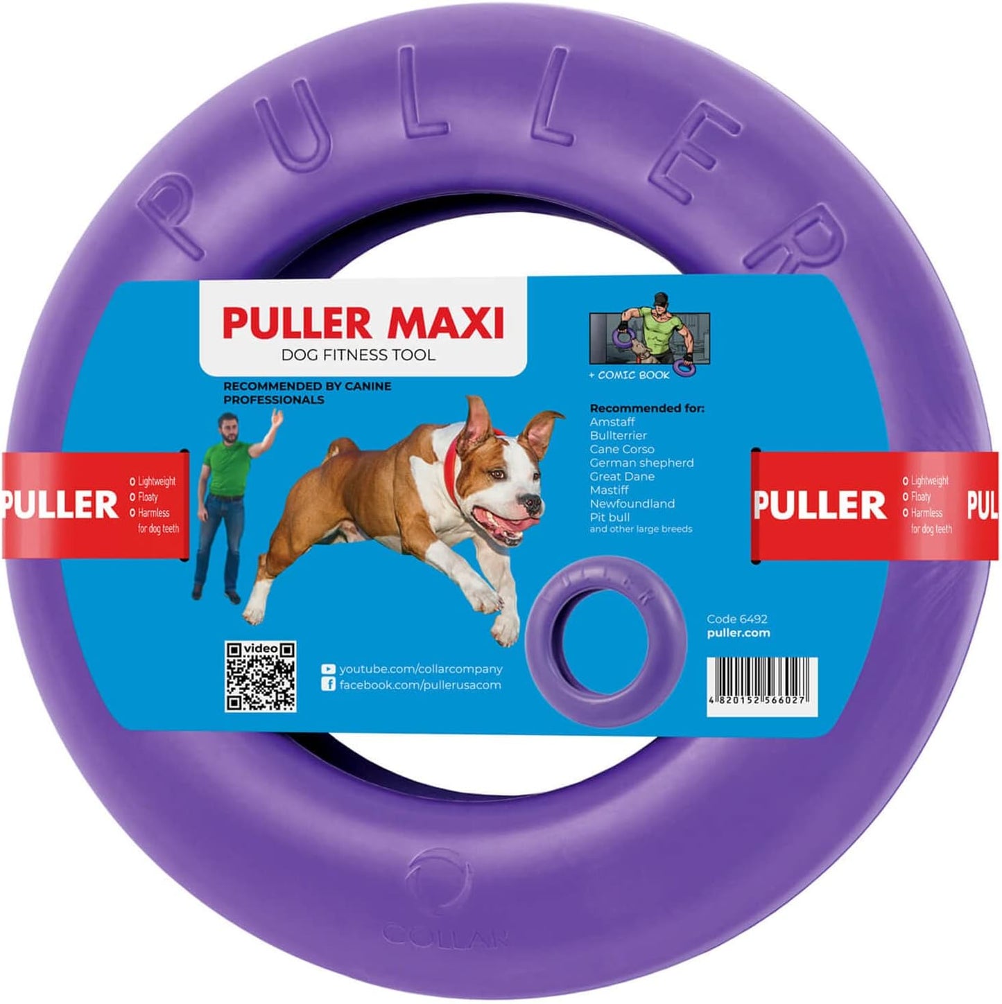 Lightweight dog pull toy for outdoor yard play