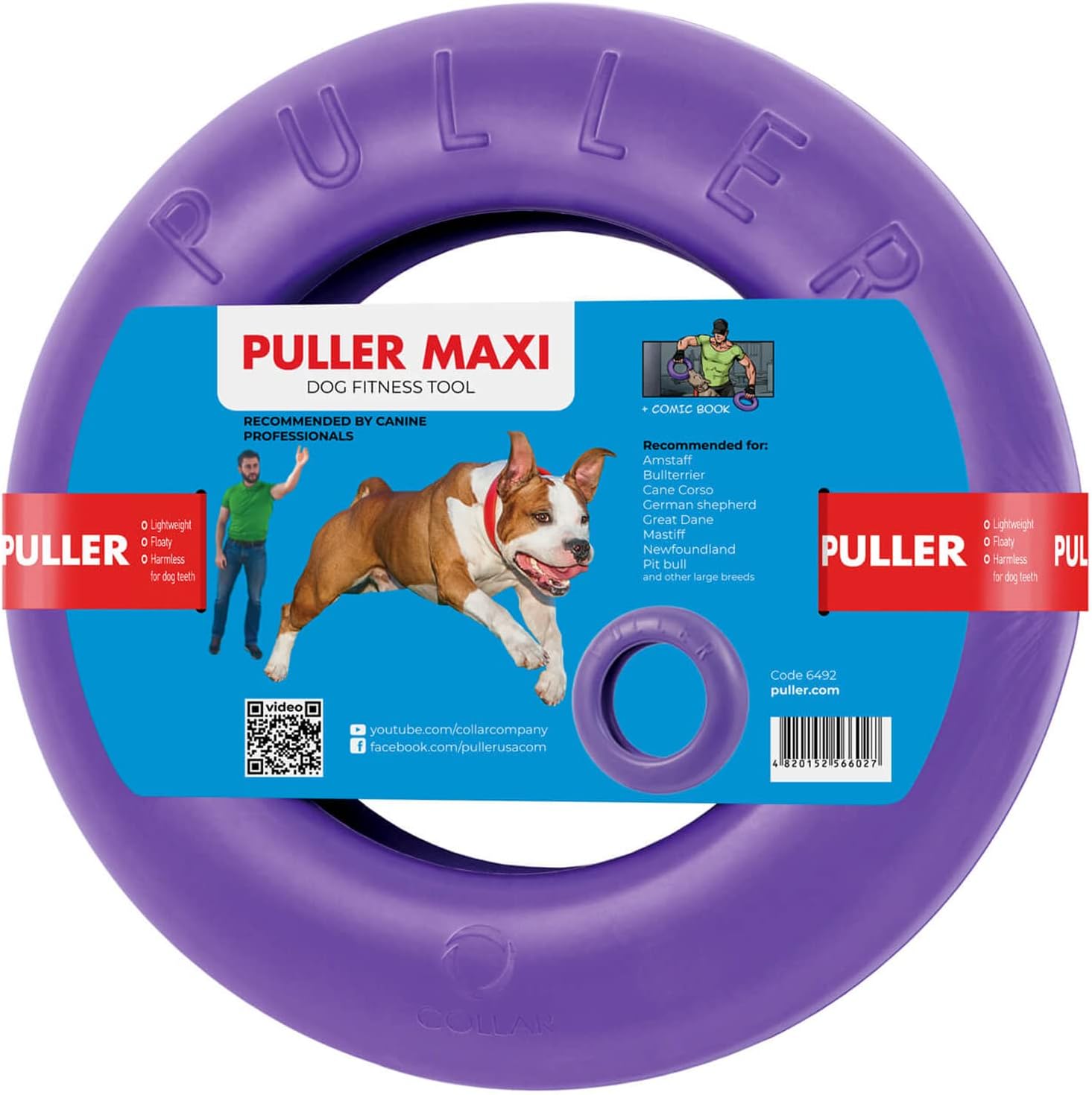 Lightweight dog pull toy for outdoor yard play