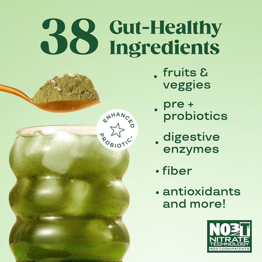 Bloom Nutrition Superfood Greens Powder, Strawberry Kiwi, 30 Servings - Image 4