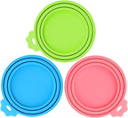 2 Pack Pet Food Can Covers, Silicone Universal Can Lids for Dog & Cat Food, BPA Free, One Fit Most Standard Size Food Cans Green/Blue - Image 11