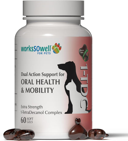 1-TDC veterinary recommended joint and periodontal health supplement bottle