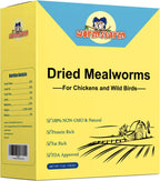 Whole dried mealworm grubs ready for feeding