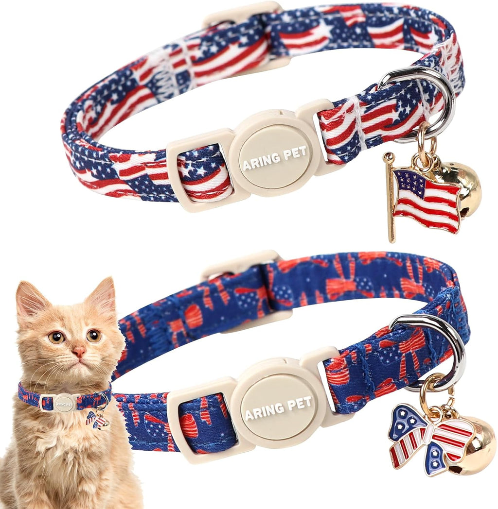 ARING PET 2 Pack Cat Collars-Cute Breakaway Cat Collar with Bell & Pendant, Adjustable Christmas Kitten Collars with Safety Buckle for Girl and Boy Cats - Image 14