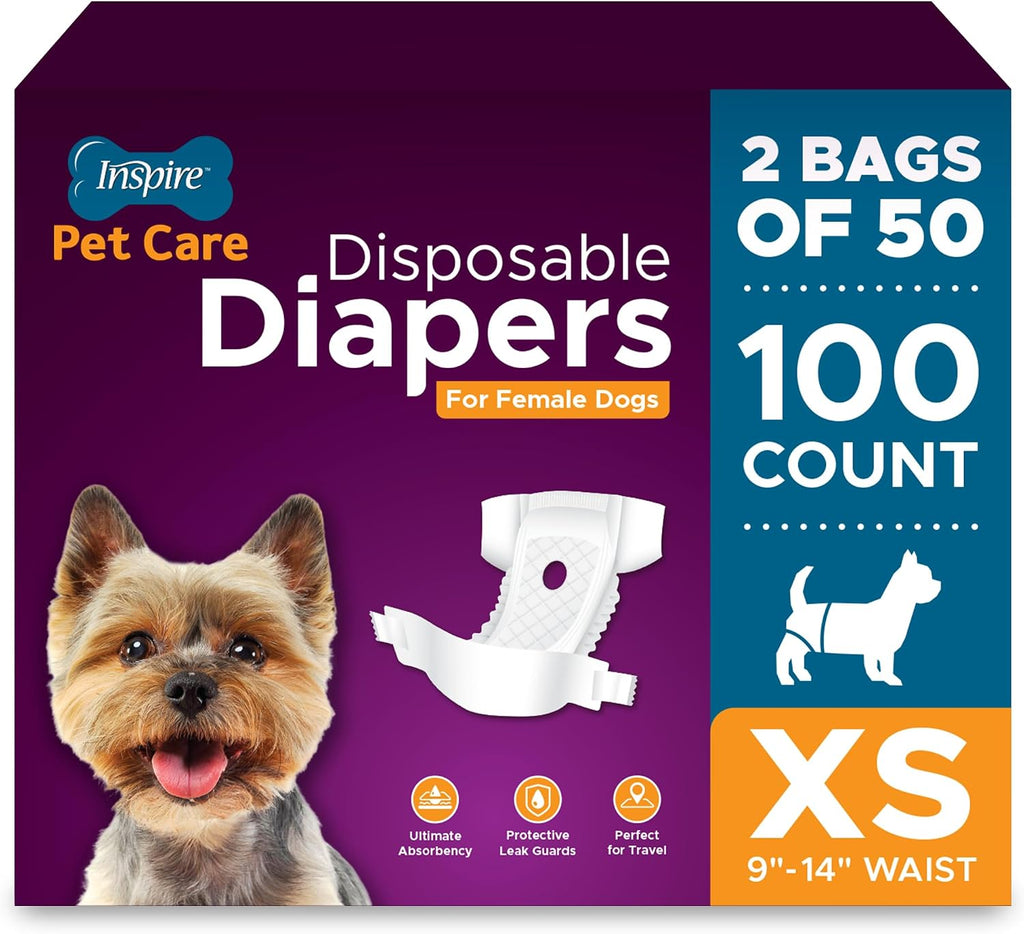 Inspire Pet Care Dog Diapers Female Dogs | Bulk Value Doggie Incontinence, Accidents, for Heat, Pee or Period and Housebreaking (Large (30 Count)) - Image 14