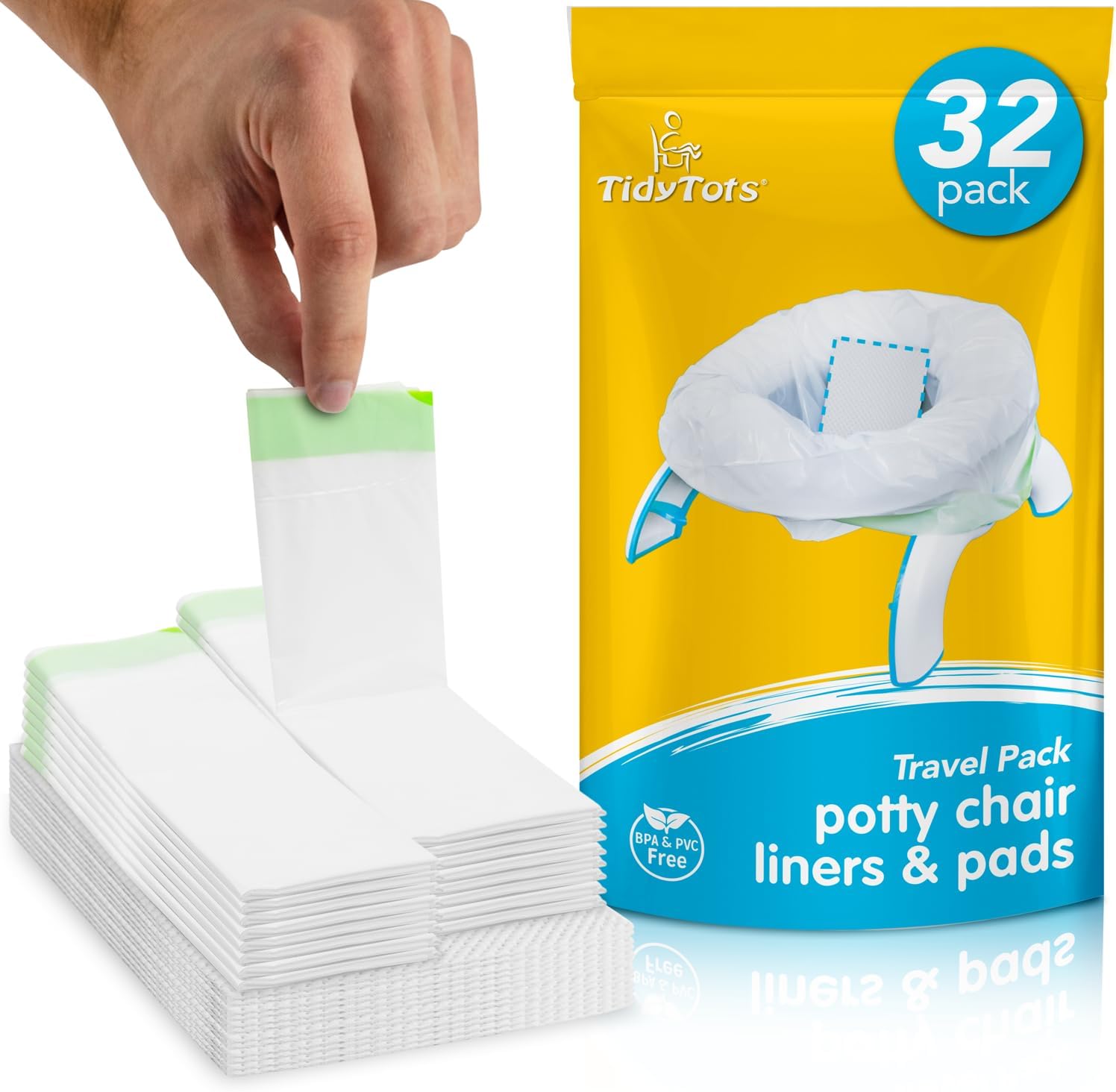 Tidy Tots disposable potty chair liners front view packaging