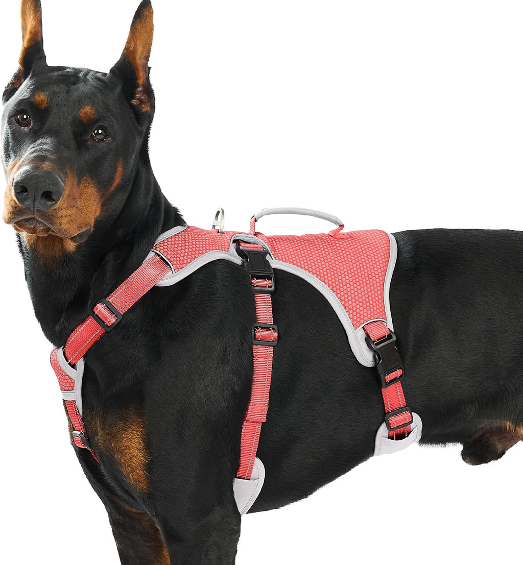 Huntboo Escape Proof Dog Harness, Escape Artist Harness, Reflective Dog Harness with Handle, Durable,Adjustable Vest for Small Medium Large Dogs Walking, Training, and Running Gear(Technicolor Blue,S) - Image 15