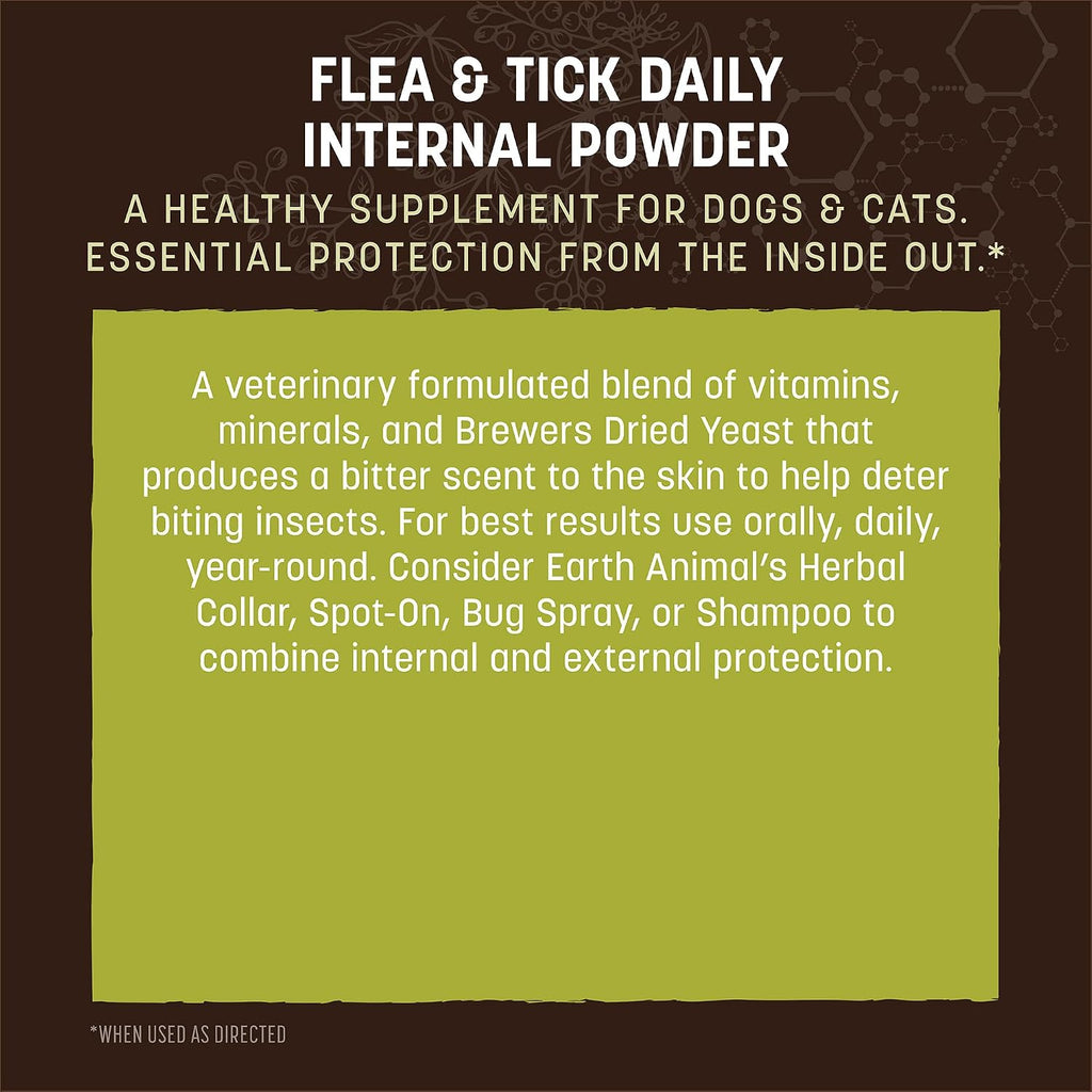 Earth Animal holistic flea and tick prevention supplement one pound tub