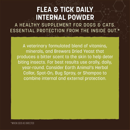 Earth Animal holistic flea and tick prevention supplement one pound tub